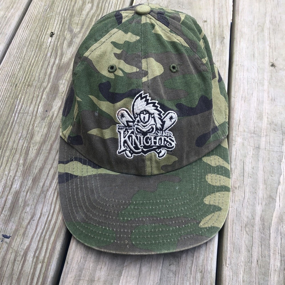 Nashua Silver Knights Minor League Camo 47' Strapback Baseball Hat Cap